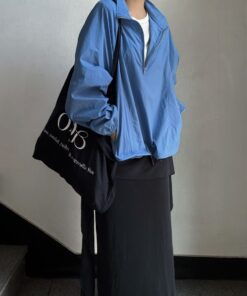 DE牌企領拉鍊風衣