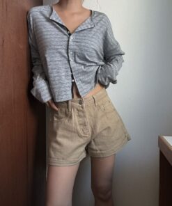 黑邊鈕扣帶橫間外套