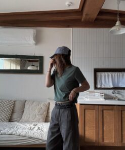 MO牌小圓邊淨色t