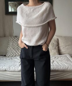 披肩款針織上衣