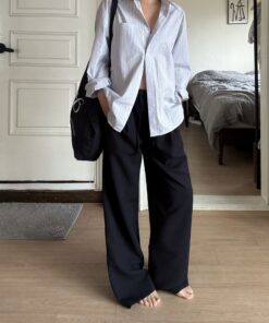 S牌可帶腰帶防縐西褲