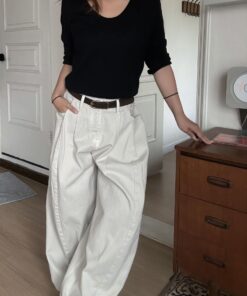 SO牌中袖大圓領針織