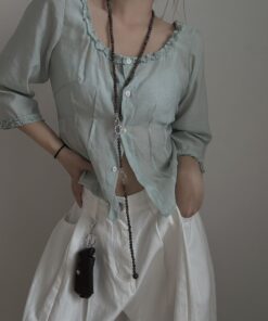 B牌花邊大圓短恤