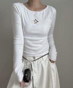 鏤空不規則花花t